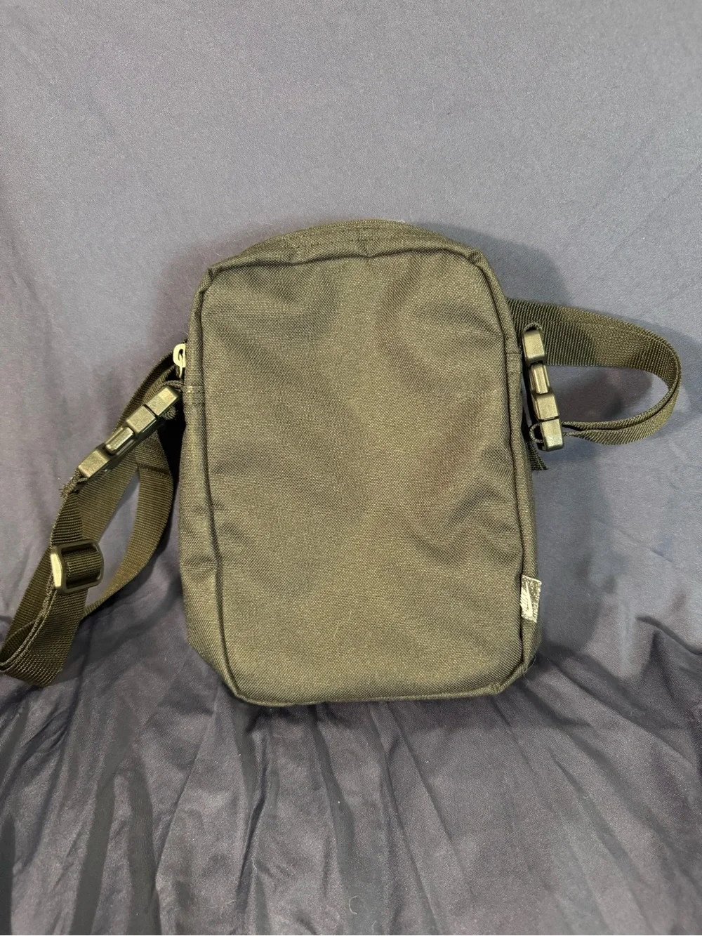 Nike Black Compact Crossbody Bag with White Logo